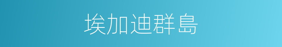 埃加迪群島的同義詞