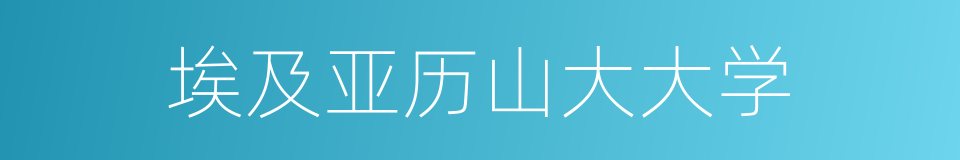 埃及亚历山大大学的同义词