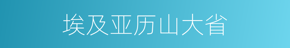 埃及亚历山大省的同义词