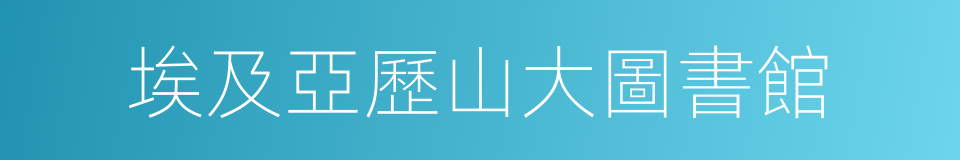 埃及亞歷山大圖書館的同義詞