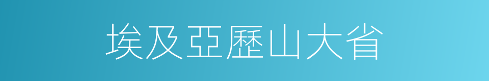 埃及亞歷山大省的同義詞