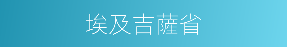 埃及吉薩省的同義詞
