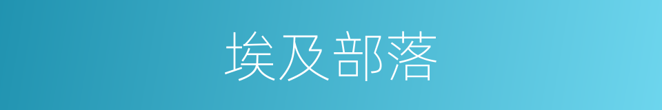埃及部落的同义词