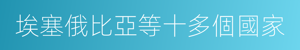 埃塞俄比亞等十多個國家的同義詞
