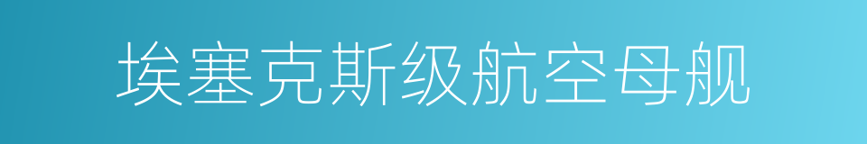 埃塞克斯级航空母舰的意思