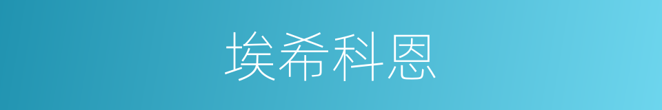 埃希科恩的同义词