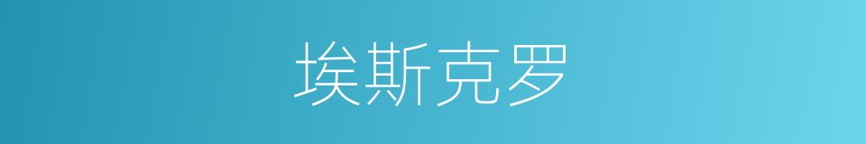 埃斯克罗的同义词