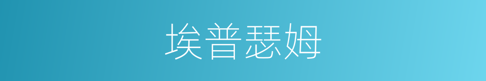 埃普瑟姆的同义词