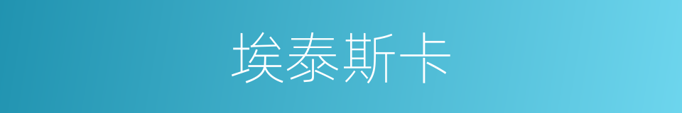 埃泰斯卡的同义词