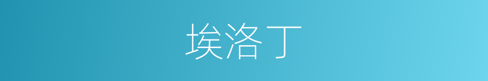 埃洛丁的同义词