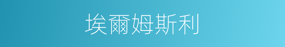 埃爾姆斯利的同義詞