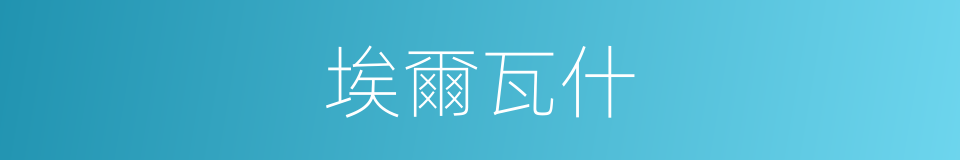 埃爾瓦什的同義詞