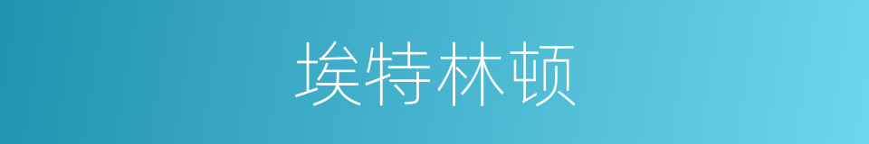 埃特林顿的同义词