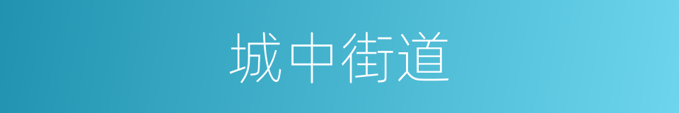 城中街道的同义词