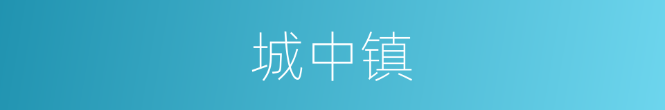 城中镇的同义词
