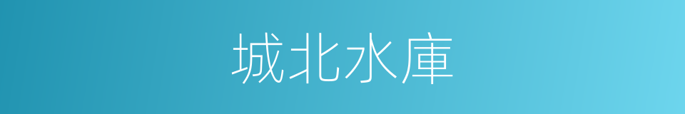 城北水庫的同義詞