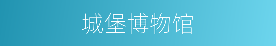 城堡博物馆的同义词
