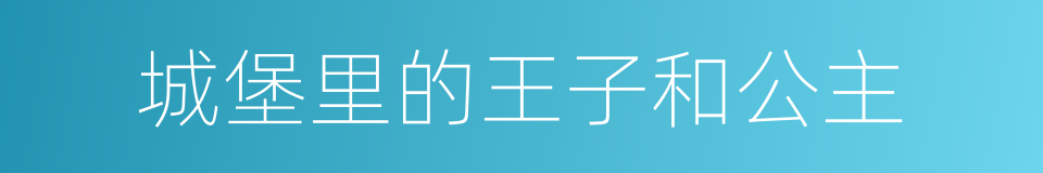 城堡里的王子和公主的同义词