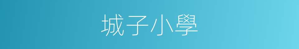 城子小學的同義詞