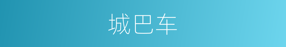 城巴车的同义词