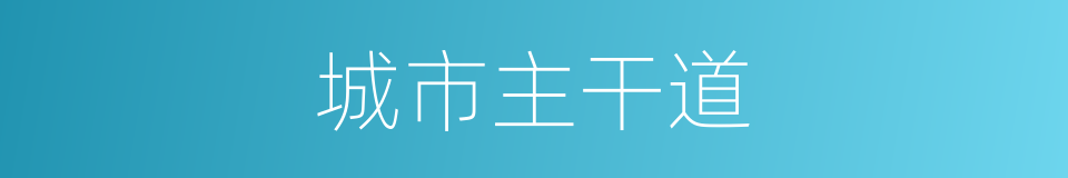 城市主干道的同义词