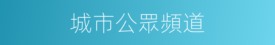 城市公眾頻道的同義詞
