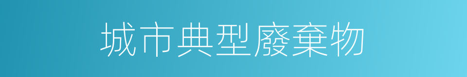 城市典型廢棄物的同義詞