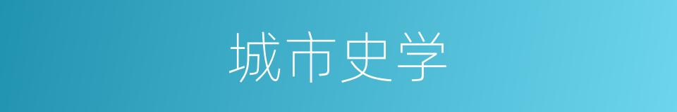 城市史学的同义词