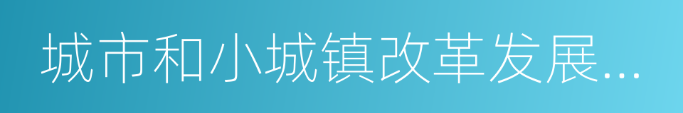 城市和小城镇改革发展中心的同义词