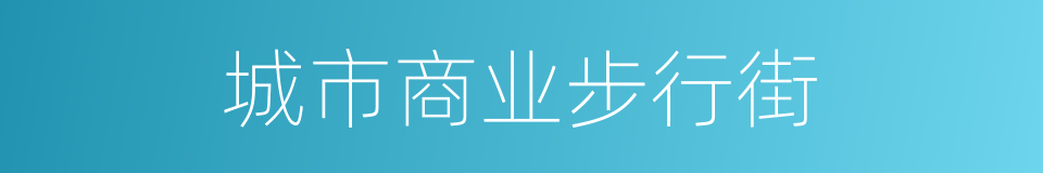 城市商业步行街的同义词