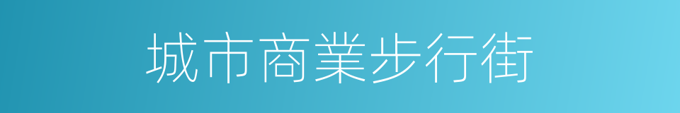 城市商業步行街的同義詞