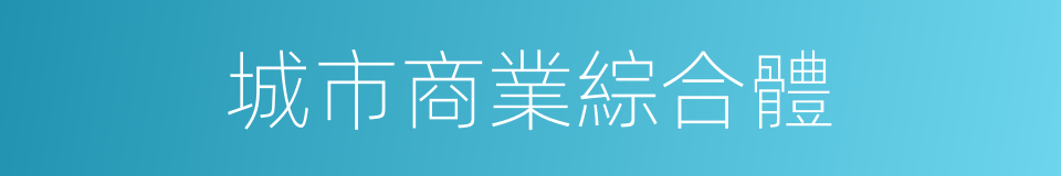 城市商業綜合體的同義詞