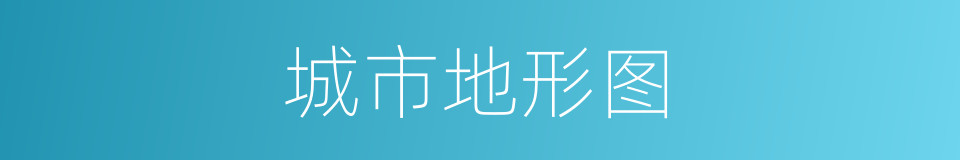 城市地形图的同义词