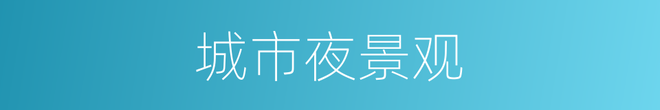 城市夜景观的同义词