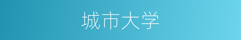 城市大学的同义词