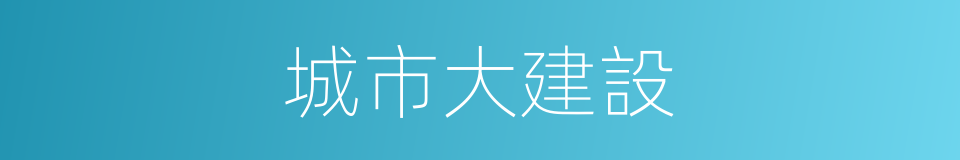 城市大建設的同義詞