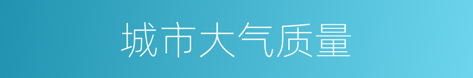 城市大气质量的同义词