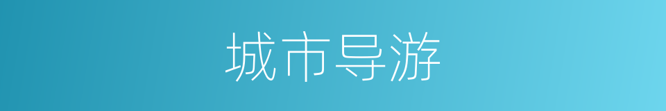 城市导游的同义词