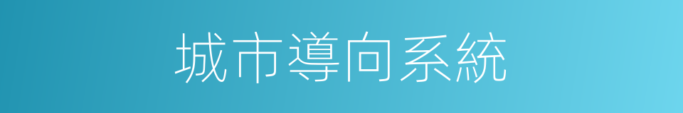 城市導向系統的同義詞