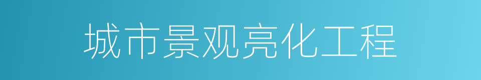 城市景观亮化工程的同义词