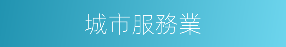 城市服務業的同義詞