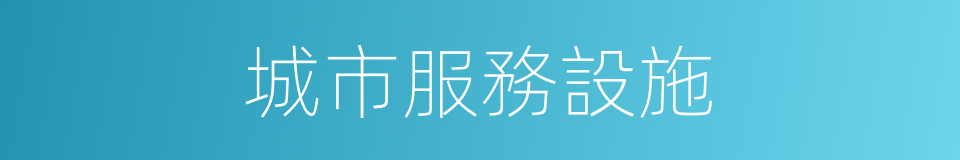 城市服務設施的同義詞