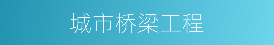 城市桥梁工程的同义词