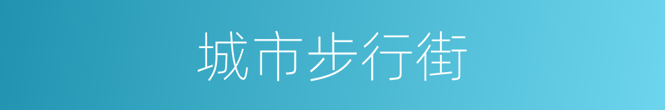 城市步行街的同义词