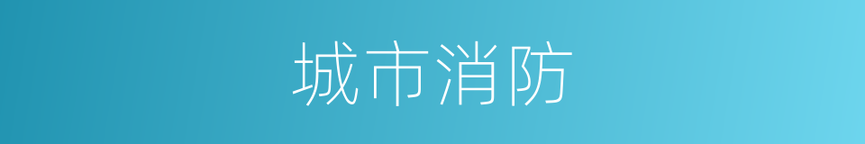 城市消防的同义词