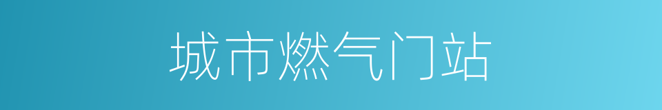 城市燃气门站的同义词