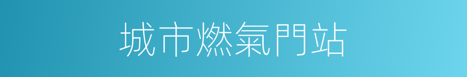 城市燃氣門站的同義詞