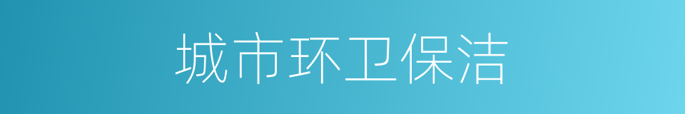 城市环卫保洁的同义词