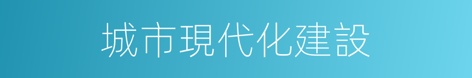 城市現代化建設的同義詞