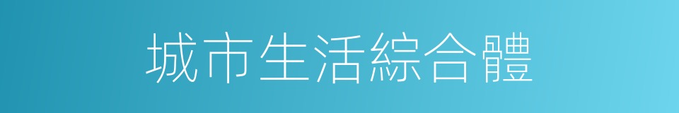 城市生活綜合體的同義詞